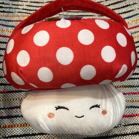 Other - Easter Basket Plush Red Mushroom Cute and Smiley